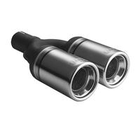 Doppelrohr Endrohr Auspuffblende 2x 80mm für ALFA AUDI BMW