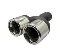 Doppelrohr Endrohr Auspuffblende 80mm rund für AUDI BMW VW mit 55mm Anschluß