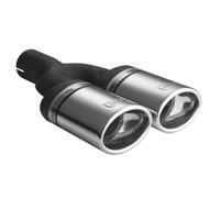 Doppelrohr Endrohr Auspuffblende für SEAT SKODA TOYOTA VW 2x 95x65mm Edelstahl