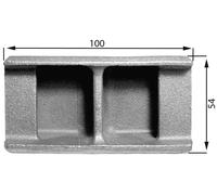 Doppelrungentasche, 100 x 54 mm, für Spannverschluss