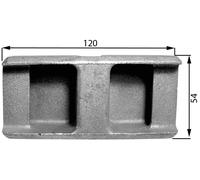 Doppelrungentasche, 120 x 54 mm, für Spannverschluss