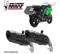 Mivv SPORT Schalldämpfer SUONO 2 SLIP-ON Steel Black für KAWASAKI Z 1000 SX BJ 2014 >