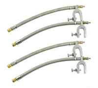 Doppelventil-Verlängerungen, 25,4 cm, für geflochtene Edelstahl-Ventilverlängerung für Auto, Wohnmobil, LKW, Anhänger, Reifenventil-Verlängerungsadapter (4 Stück)