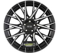 Dotz Fuji black/polished 9x20 ET28 - LK5/112 ML70.1 Felge Alu