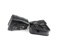 Dowrap for Sportster XL883 XL1200 XL 883 1200 Motorrad Satteltaschen Satteltasche Pu Leder Seite Werkzeugtasche Gepäck Schwarz und Braun (Color : Black)