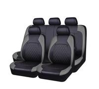 DPENGRUINB Auto Sitzbezüge Set für Skoda Kamiq/2019 2020 2021 2022 2023 2024, Wasserdicht Autositzbezüge PU-Leder Sitzschoner Vordersitze Und Rücksitze Innenraum Zubehör,9pcs Set,Grey