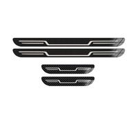 DQSZ 4 Stück Edelstahl Einstiegsleisten Schutz für Ford Focus MK4 / Kuga MK3 ST Line 2018-2023 2024, Türeinstiegsschutz Kantenschutz Türschweller Trittplatten Zubehör,A/Carbon Fiber Texture