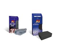 Dr. Wack - a1 DAS Tuch 40 x 40 cm I Premium Mikrofasertuch & a1 DER Wax Schwamm I Premium Schwamm zum Auto-Wachsen I Perfekt zum Auftragen des Dr. Wack Speed Wax Plus 3