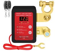 Drahtloser Ferngesteuerter Auto Batterie Trennschalter, 12V 240A Remote Batterietrennschalter mit Fernbedienung Kill Switch, Automatische Abschaltung Schalter für Auto, RV, ATV usw (Schwarz und Rot)