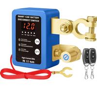 Drahtloser Ferngesteuerter Auto Batterie Trennschalter, 12V 240A Remote Batterietrennschalter mit Fernbedienung Kill Switch, Automatische Abschaltung Schalter für Auto, RV, ATV, LKW, Boot(Blau Schwar)