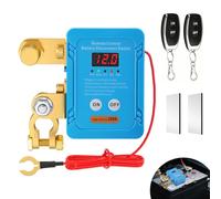 Drahtloser Ferngesteuerter Auto Trennschalter, 12V 24V Batterietrennschalter mit 2 Fernbedienung, LED Spannungsanzeige, Batterie Trennschalter für Auto Wohnmobil ATV LKW Boot Motorrad