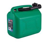 Draper 10-Liter-Kunststoff-Benzinkanister | Jerry Diesel-Kraftstoffkanister | 10000-ml-Wasserbehälter | 20-mm-flexibler Ausgießer-Durchmesser | 290-mm-Ausgießer-Länge | 09055, Grün
