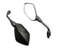 Drehbarer Motorrad Rückspiegel Motorradspiegel, Roller, E-Bike, Rückspiegel, Elektromobil, Rückseite, Konvex, 8 Mm, 10 Mm, Schwarze Kohlefaser, 2 Stück/Paar(10mm-02)