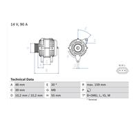 Drehstromgenerator BOSCH 0 986 049 211