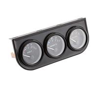 Dreifach Manometer Kit Öl/Volt/Wasser Manometer, 52mm instrumente kfz Dreifachmessgeräte 3 in 1 Voltmeter + Wassertemperaturanzeige + Öldruckmesser mit Sensor für PKW