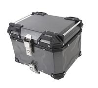 Drfeify 45L Motorrad-Topcase, Motorrad-Topcase aus Aluminiumlegierung mit Schnellverschluss, wasserdichte Aufbewahrung und Rückenlehne für Pendler, Tourenfahrer mit Gepäckträger