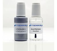 dropedo Lackstift Set für Opel GAN / 176 ARGONSILBER 20ml + Klarlack 20ml | Wasserbasislack wie vom Lackierer, nach Original-Farbcode gemischt, Pinsel im Deckel, für Steinschlag und Kratzer