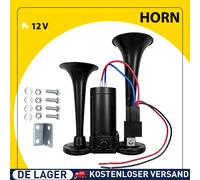 Druckluft Hupe 12V Doppelhorn 118dB LKW PKW Kompressor Schiff Auto laut Schwatz