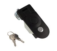 Druckverschluss mit 2 Schlüsseln für Werkzeugkasten Wohnwagen Anhänger, Einbau-Latch aus Zinklegierung 52mm Schwarz, Diebstahlschutz für Marine Boot Camping