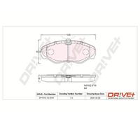 Drve+ Bremsbeläge Bremsbelagsatz Vorderachse für Renault Trafic II Bus JL FL