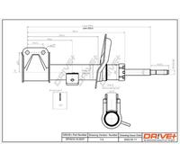 DRVE+ GAS-STOßDÄMPFER VORNE LINKS passend für CITROËN C4 PEUGEOT 307 | DP1610.1