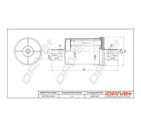 Drve+ Kraftstofffilter für Opel CROSSLAND X / CROSSLAND CROSSLAND X Van MOKKA