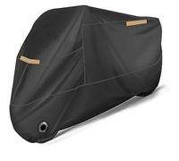DRYUSFD Motorradabdeckungen für Piaggio Liberty Hybrid 2022-2025, Tarpaulin Staubdicht Wasserdicht Reflexstreifen Gummiband Outdoor-Schutz Allwetter Ganzjährig,Black-XL