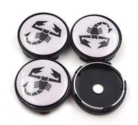 dsetryj 4 StüCk Nabendeckel, FüR FIAT 500 Abarth 60mm Nabenkappen Radnabenkappen Felgendeckel Felgenkappen Radnabenabdeckung Radnabendeckel,C