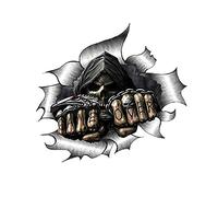 Dsycar 2 Stücke Schädel Mittelfinger Lustige Auto Aufkleber Autofenster Dekorative Aufkleber Schädel Aufkleber für Autodekoration wasserdichte Aufkleber PVC (3)