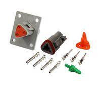 DT Deutsch 0,75 - 2,0 mm² Kfz Stecker mit Flansch 2 bis 12 Polig Steckverbinder