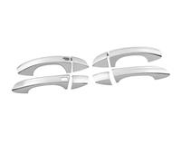 DTSGCX Carbon Chrom Auto Seite Türgriff Abdeckung Trim Aufkleber Styling Zubehör Für VW Für T-ROC 2016-2021(Silver 2 Buttons)