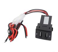 Dual USB KFZ-Ladegerät-Buchse Verkabelungsset für V-Cross 2012-2020, 12V-24V auf 5V Sicherungskasten-Adapter mit blauer LED