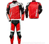DUCATI-Corse Lederkombi Leder Bikeranzug Rennen Motorrad Lederjacke Hose-XS-5XL