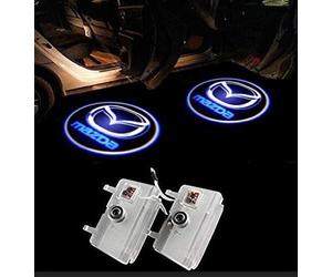 Duleutgnu 2 Stück Einstiegsbeleuchtung Türbeleuchtung Autotür Logo Türen Projektion Einstiegsleuchte Willkommen Dekorative Geist Lampe 3D Emblem für Mazda 6 2014-2016 (B)