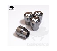 (Dunkelgrau) 4PCS Zinklegierung Auto Rad Reifen Ventil Reifen Luftkappen Fall für Hyundai N KONA ACCENT