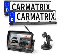 Solar Funk Rückfahrkamera 7" Monitor HD Wohnmobil mit PDC Einparkhilfe DashCam