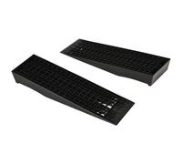2 Auffahrrampe Schwellenrampe Bordsteinrampe Gummirampen PP Schwarz 70x20x8cm