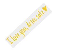 Duroecsain Drive Safe Aufkleber Heckansicht Aufkleber - Lustige Rückspiegel Windschutzscheibe Buchstabe Aufkleber I Love You Fahren Sicher - Miniatur Auto Aufkleber,