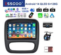 DVR+Kam 128GB Carplay Für Opel Vivaro B Renault Trafic III Android Autoradio GPS