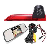 Dynavsal HD Bremsleuchte Rückfahrkamera Set mit Rückspiegel Monitor, Transporter Van wasserdichte Nachtsicht Auto Rückfahrkamera Ersatz für Ford Transit Custom 2012-2016