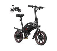 DYU D3S E-Bike 36V Klapprad Kompakt-/Faltrad (Laufradgröße: 14 Zoll, Erwachsene-Rad, 360 Wh, Schwarz (Black))
