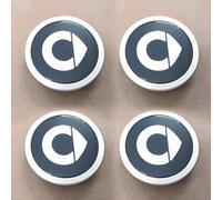 dzggs 4 stück Auto Nabendeckel für Smart 451 453 59mm, Felgenkappen Radnabenkappen Nabenabdeckung Radnaben Mittel Abdeckungen Abzeichen Sticker