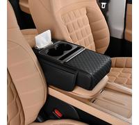 dzggs Auto Armlehne Box Erhöhung Pad für Mercedes-Benz Marco Polo Camper (W447) 2015-2021, Multifunktionale Auto Mittelarmlehne Taschentuchbox Aufbewahrungstasche Wasserbecherhalter Integriert