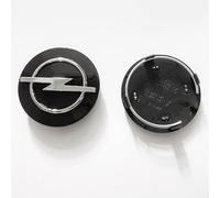DZPFDC 4 Stück Nabendeckel für Opel Grandland XGrandland A18 I 2017-2025,Auto-Nabenkappen mit Logo, Radnabenkappen Felgendeckel Felgenkappen Nabenkappen Wheel Caps,Black-B-64MM