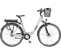 E-Bike TELEFUNKEN "Multitalent RC667" Gr. 49, schwarz (weiß, schwarz), Elektrofahrräder, 49cm, 28 Zoll (71,12cm), Pedelec, Elektrofahrrad, Damen, Herren, innerhalb StVZO, 28 Zoll (32291861-49) weiß, s