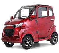 E-Kabinenroller Electron Kabinenroller 45 km/h Blei-Gel-Akku 60 km Reichweite Wetterschutz geschlossene Kabine Straßenzulassung E-Mobil, rot