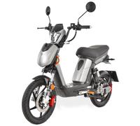 E-Mofa HECHT BETIS Silber | Straßenzulassung möglich | 45 km/h schnell | Reichweite bis 40 km | 0,9 kW bürstenloser Motor | HECHT