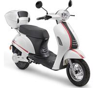 E-Mofaroller LUXXON "E 3000", weiß, Elektromotorroller, 25 km/h, bis zu 65 km Reichweite, mit Straßenzulassung, 2 Sitzplätze, B:67,0cm H:109,5cm L:175,0cm (51674815-0) weiß