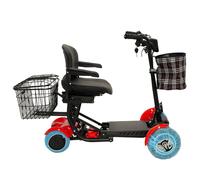 E-Motorroller Elektro Seniorenmobil 4-Rad Mobilitätshilfe Faltbar Urban Hopper Rot