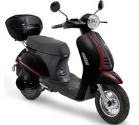 E-Motorroller LUXXON "E3000", schwarz, Elektromotorroller, 45 km/h, bis zu 55 km Reichweite, mit Straßenzul., 2 Sitzplätze, B:67,0cm H:109,5cm L:175,0cm (79892516-0) schwarz